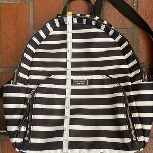 Kate Spade striped nylon backpack